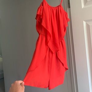BCBG bright red romper